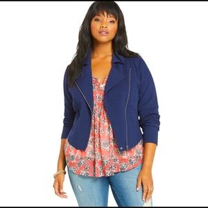 TORRID | Moto Jacket Blazer | Day-to-Night | soft, stretch, knit | 2 18 20 | EUC